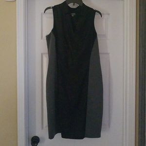 Midi black and gray dress